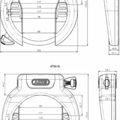 Abus Antivol De Cadre Pro Amparo 4750 XL NR -Antivol à chaine Soldes Boutique abus 69353 20113958 Pro Amparo 4750 XL NR Rahmenschloss 3